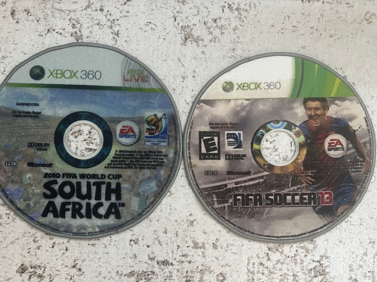 2 PACK BUNDLE! SAVE $25! RETRO FUTBOL GAME DISC RUGS