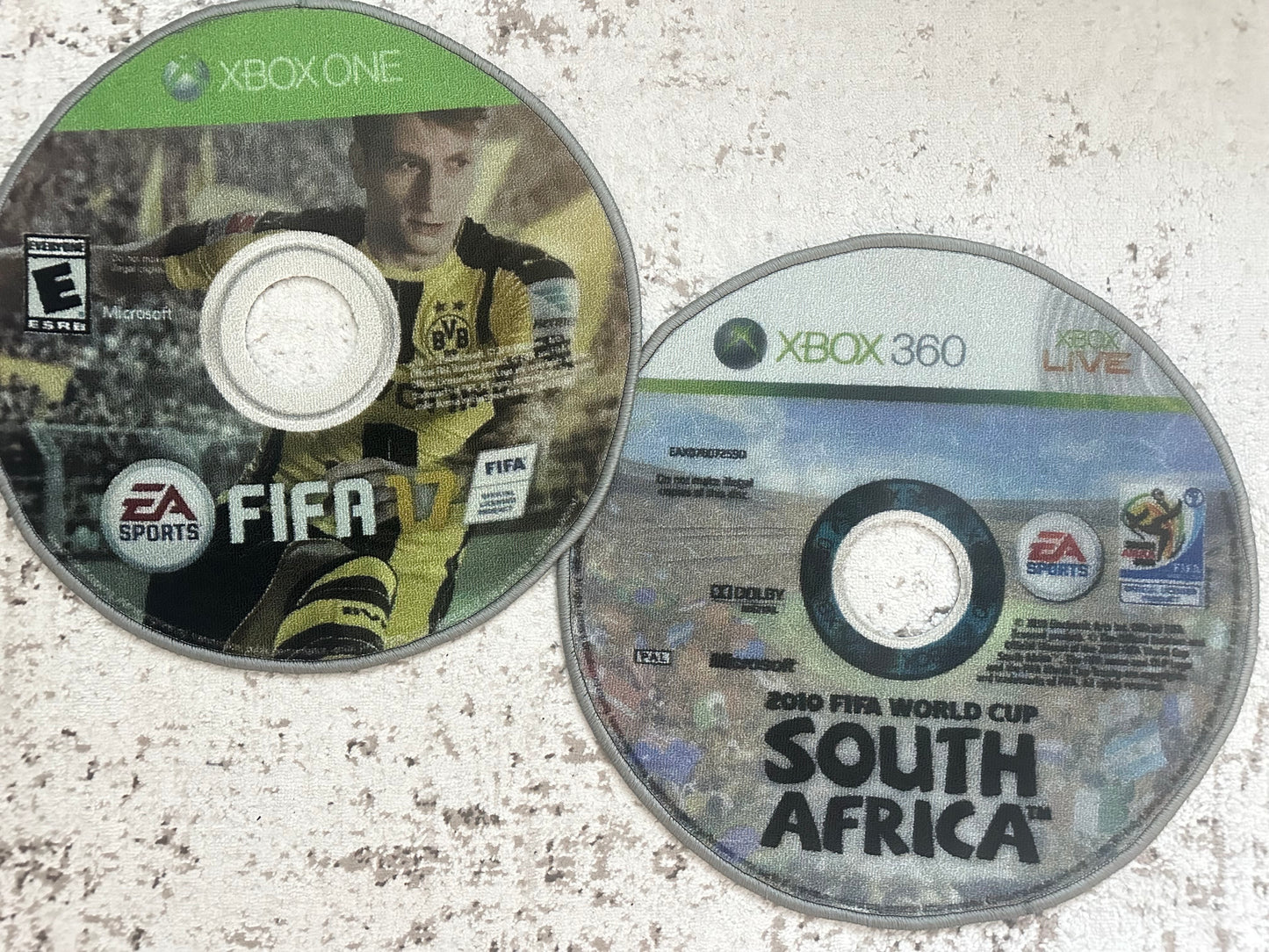 2 PACK BUNDLE! SAVE $25! RETRO FUTBOL GAME DISC RUGS