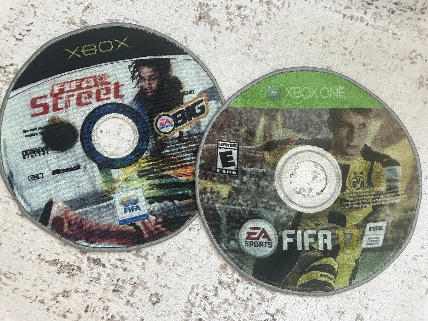 2 PACK BUNDLE! SAVE $25! RETRO FUTBOL GAME DISC RUGS