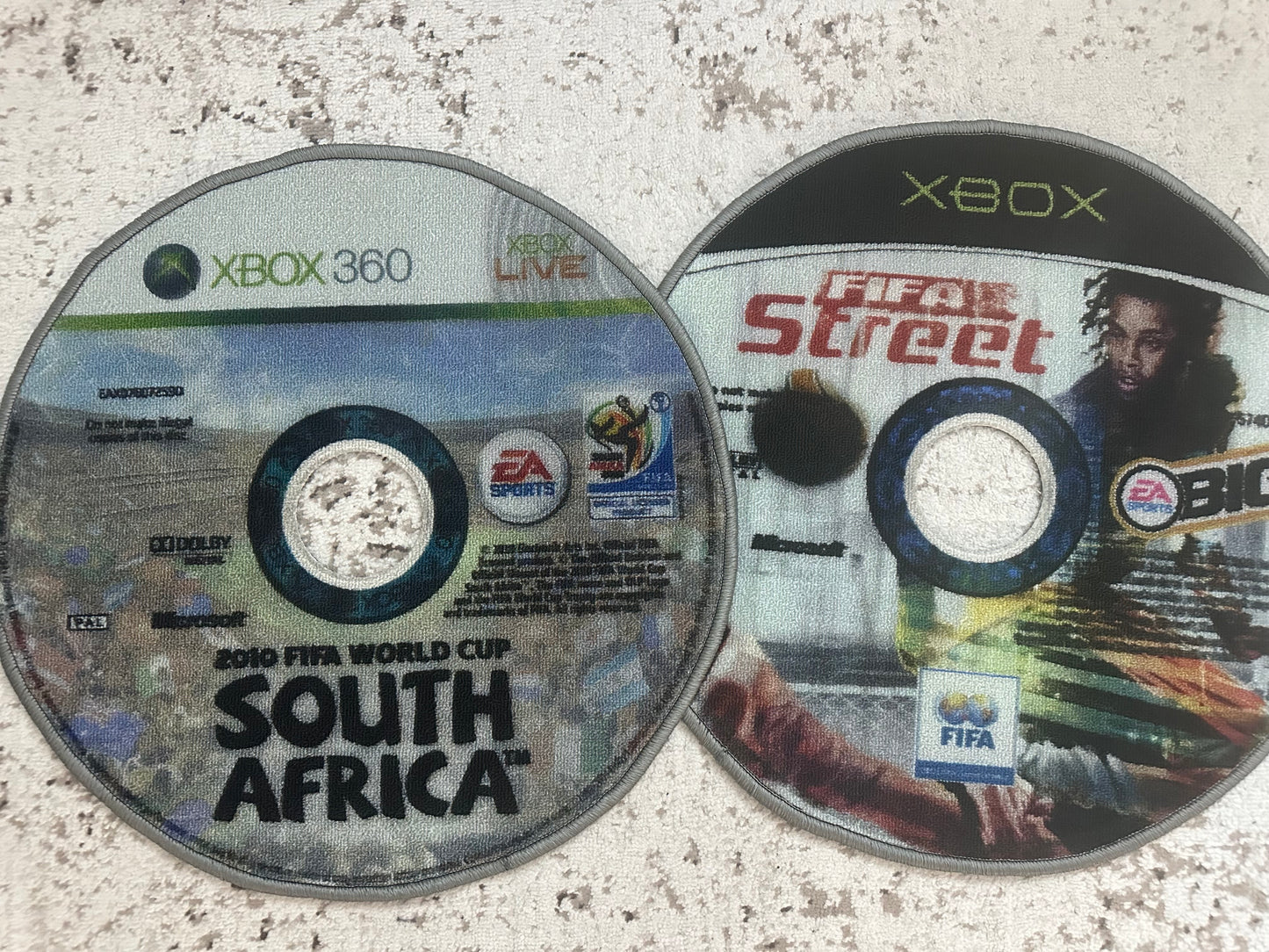 2 PACK BUNDLE! SAVE $25! RETRO FUTBOL GAME DISC RUGS