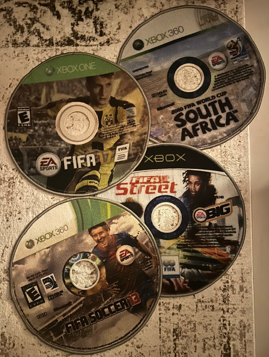 2 PACK BUNDLE! SAVE $25! RETRO FUTBOL GAME DISC RUGS